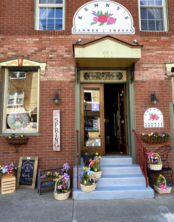 Outside shop Easter